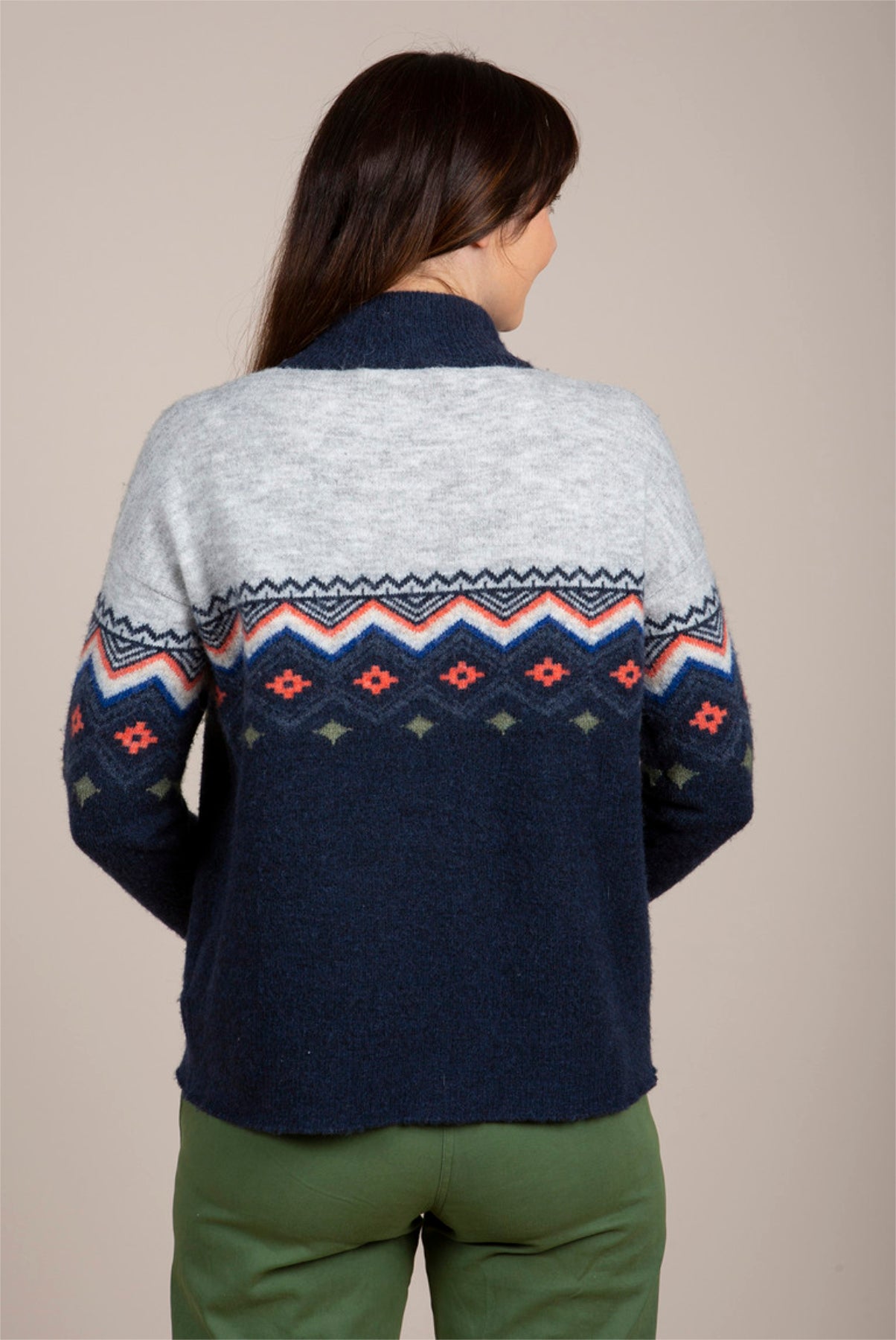 Belmont fairisle jumper, navy