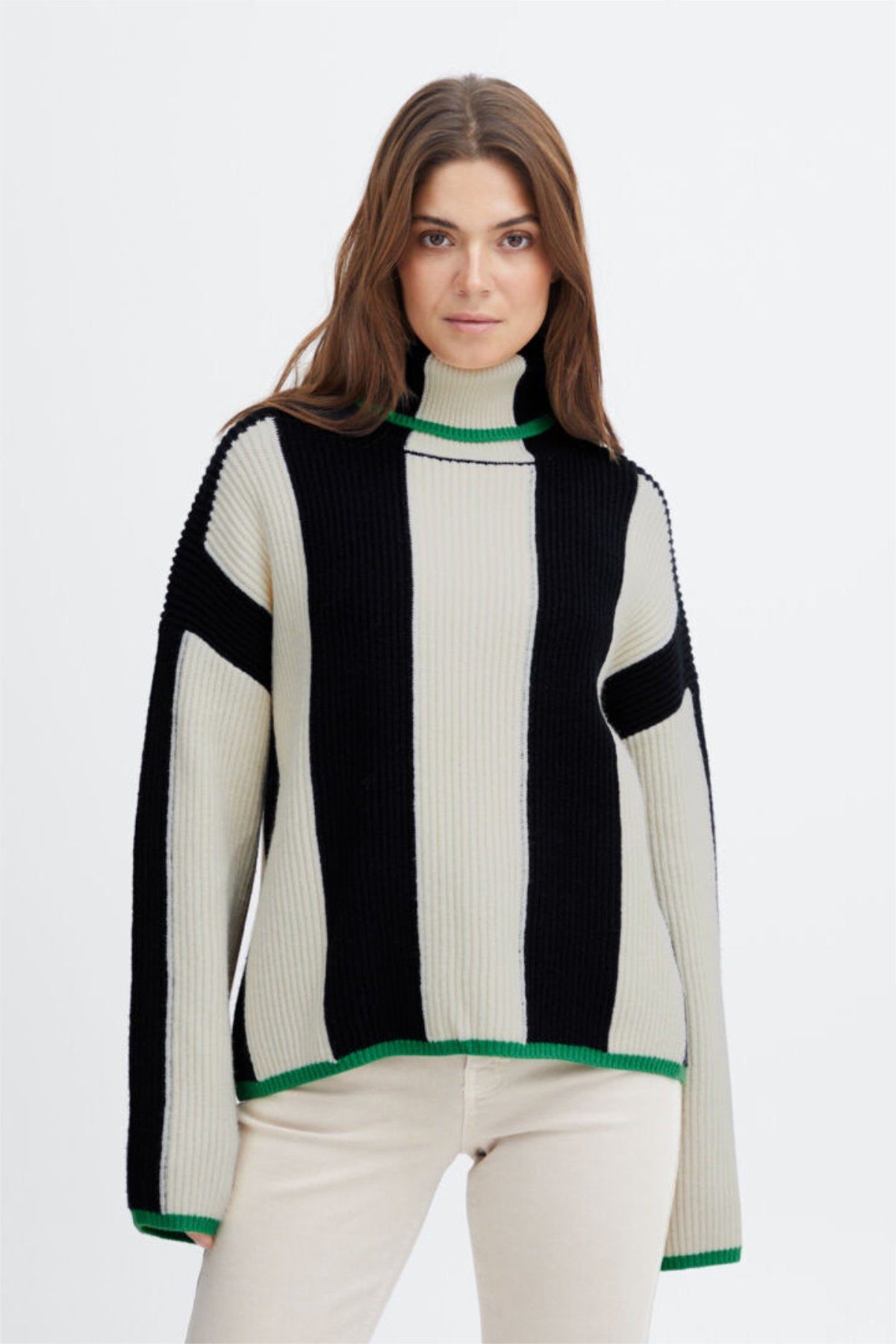 Devika roll neck jumper, birch
