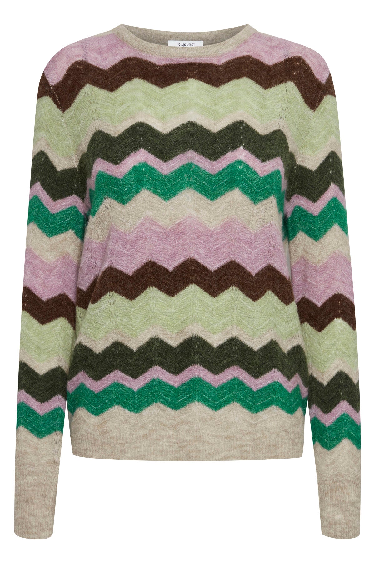 Martine zigzag jumper, green