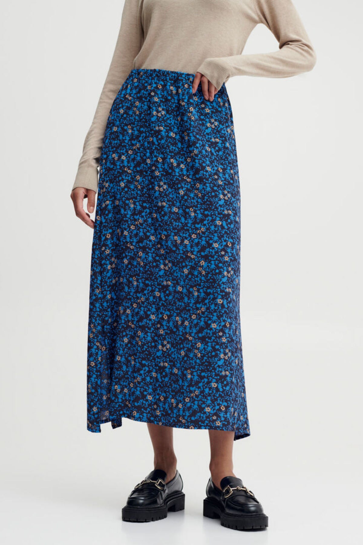 Flouri A line skirt, French blue