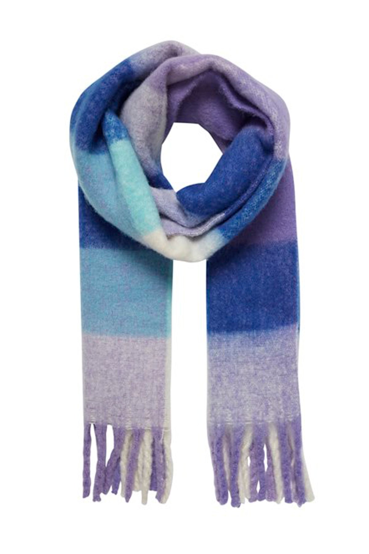Vigka fluffy scarf, blue