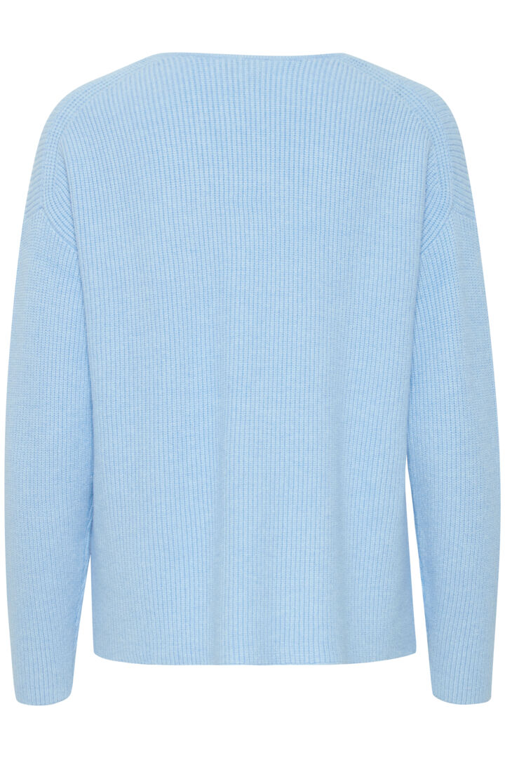 Milo V neck jumper, Bluebell