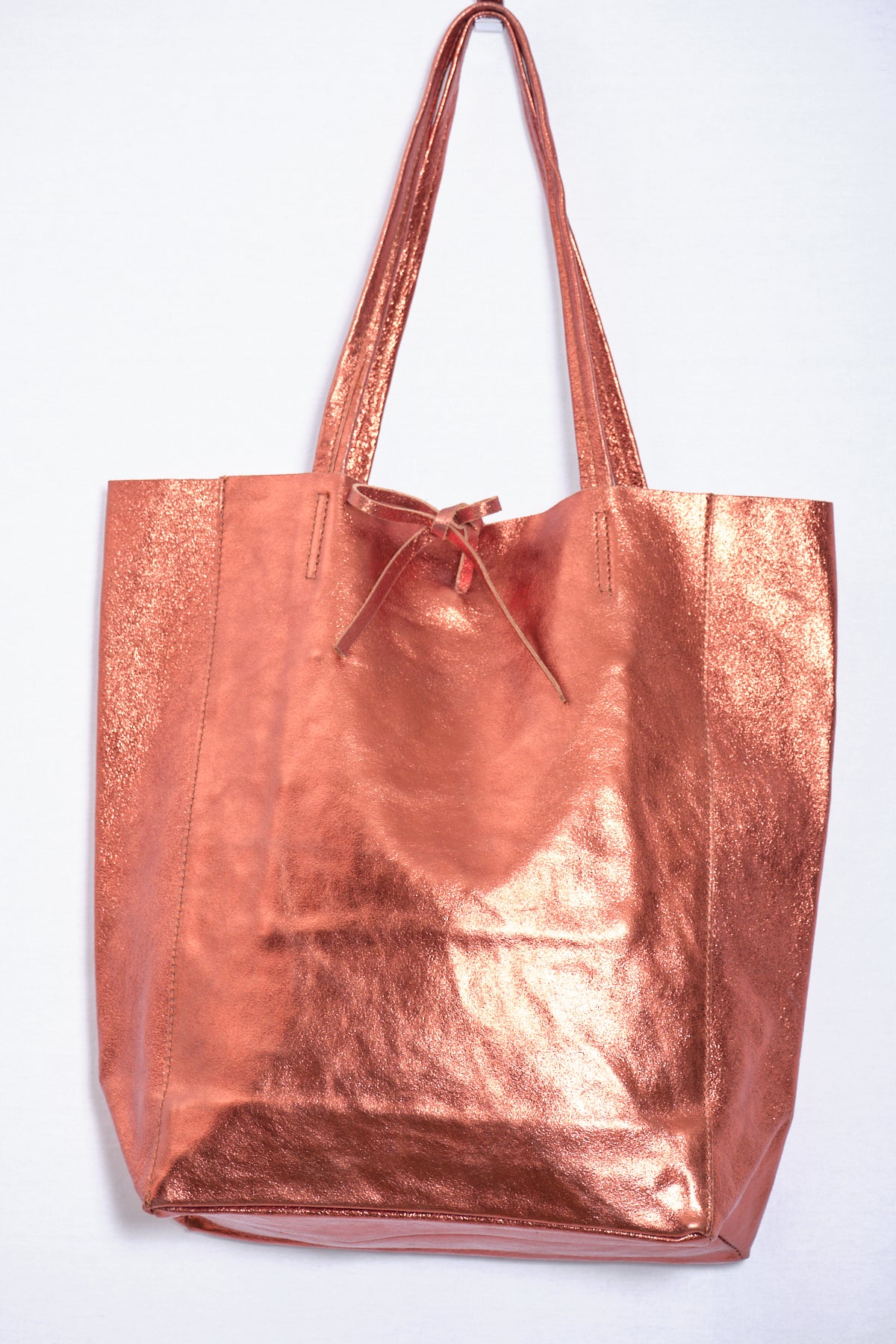 Leather bag, bronze