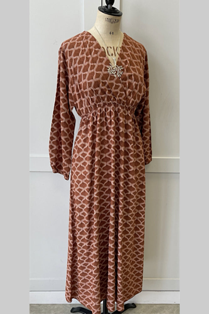 Crossover dress, rust