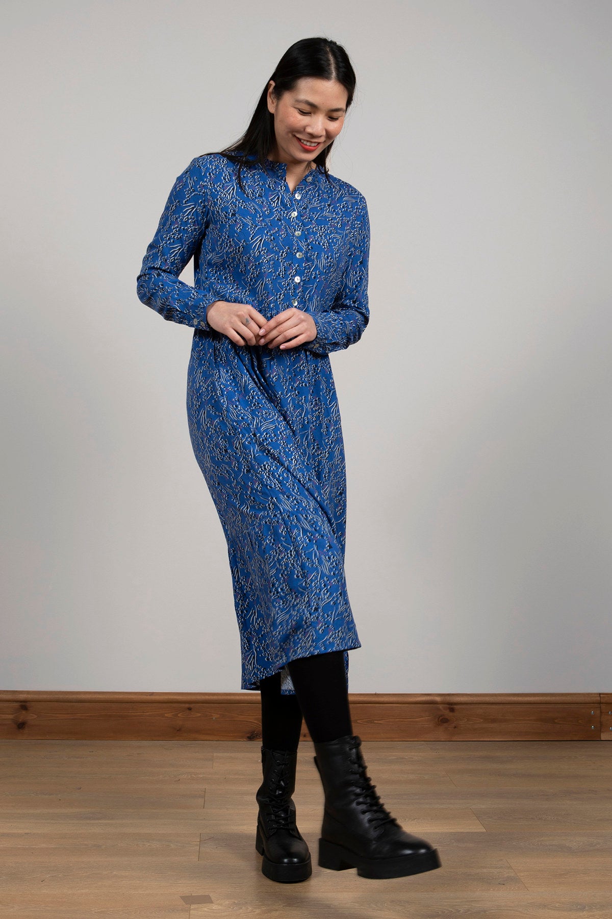 Valley dress, cobalt blue