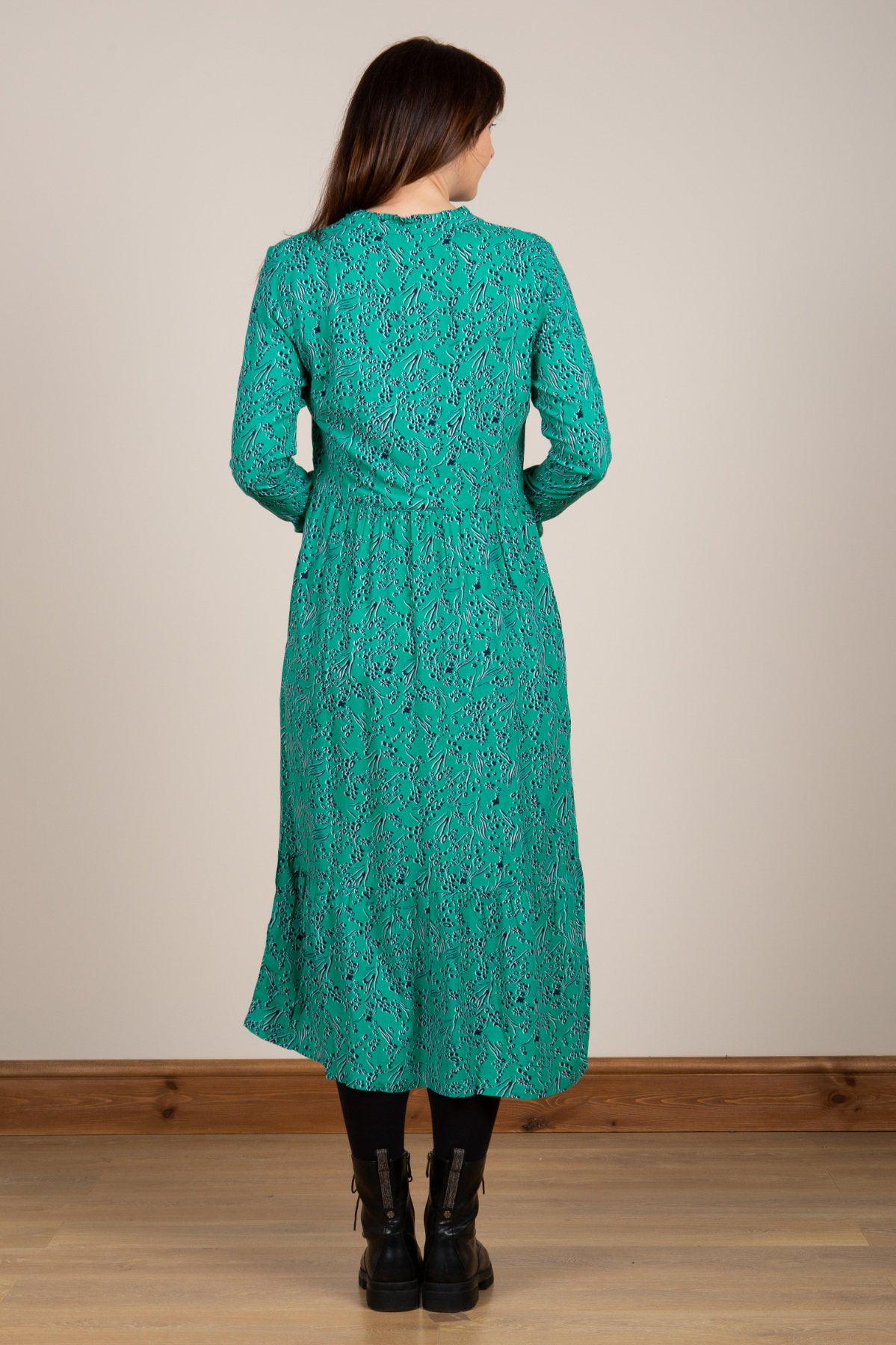 Valley dress, emerald