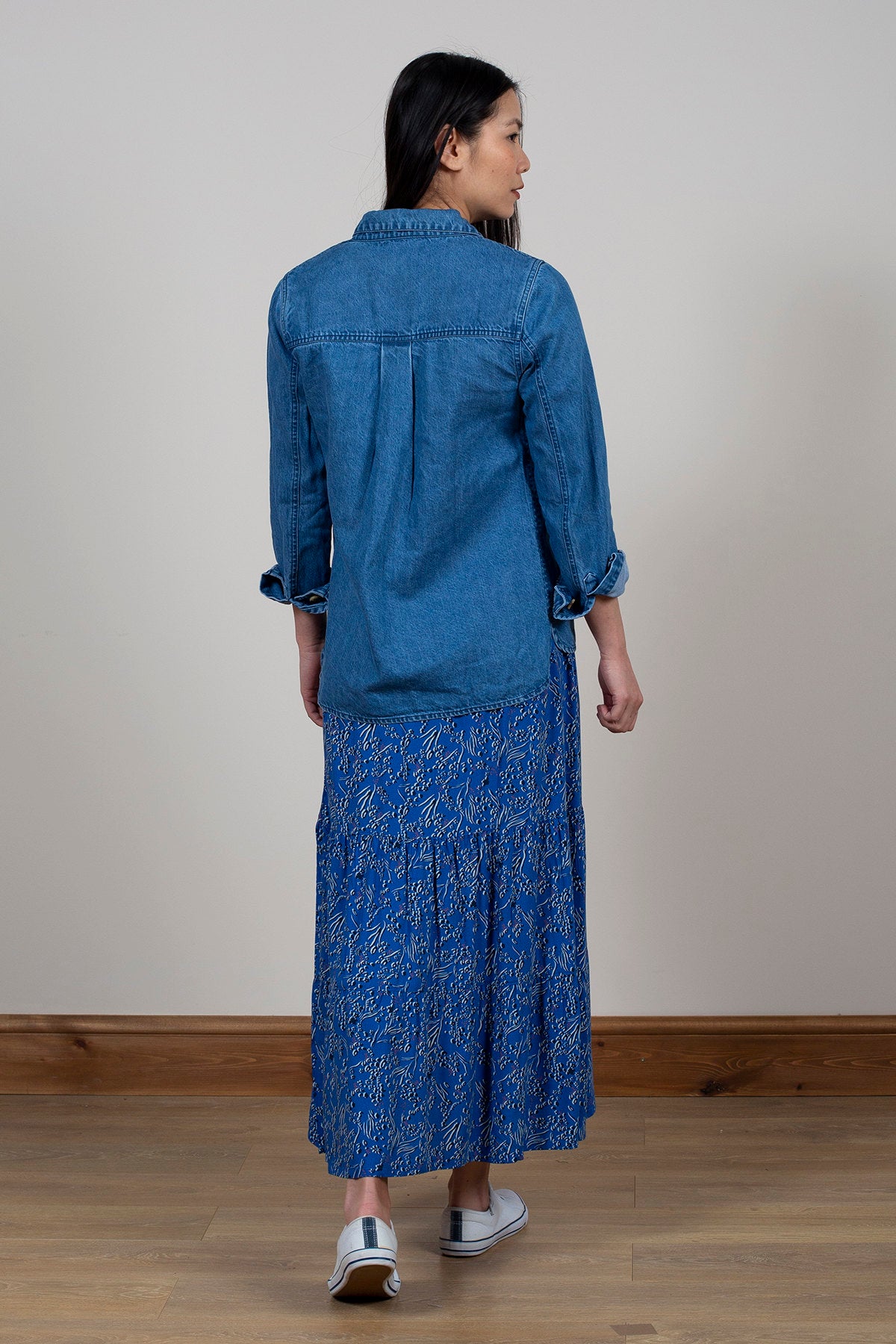 Frome skirt, cobalt blue