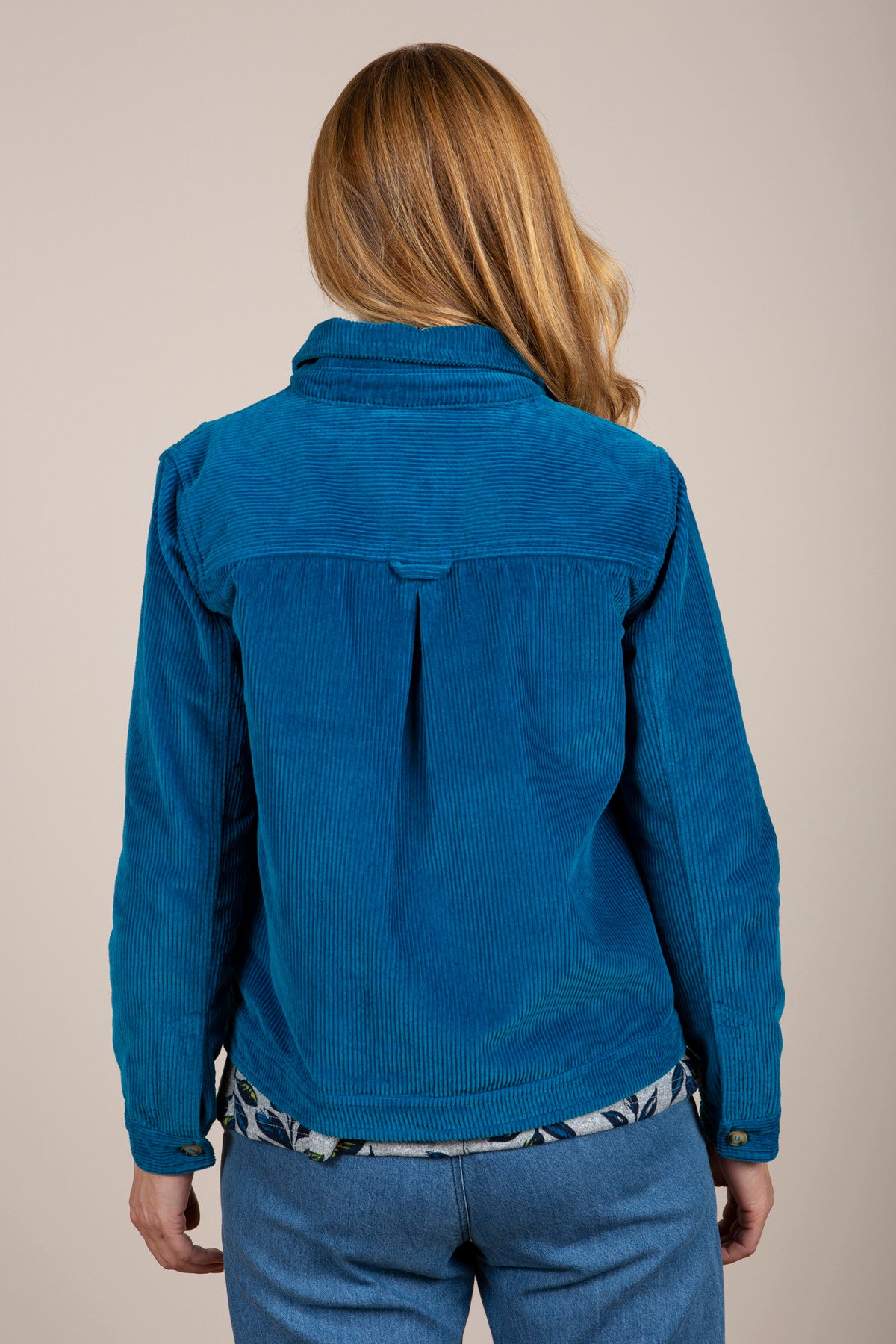 Jumbo cord jacket, teal
