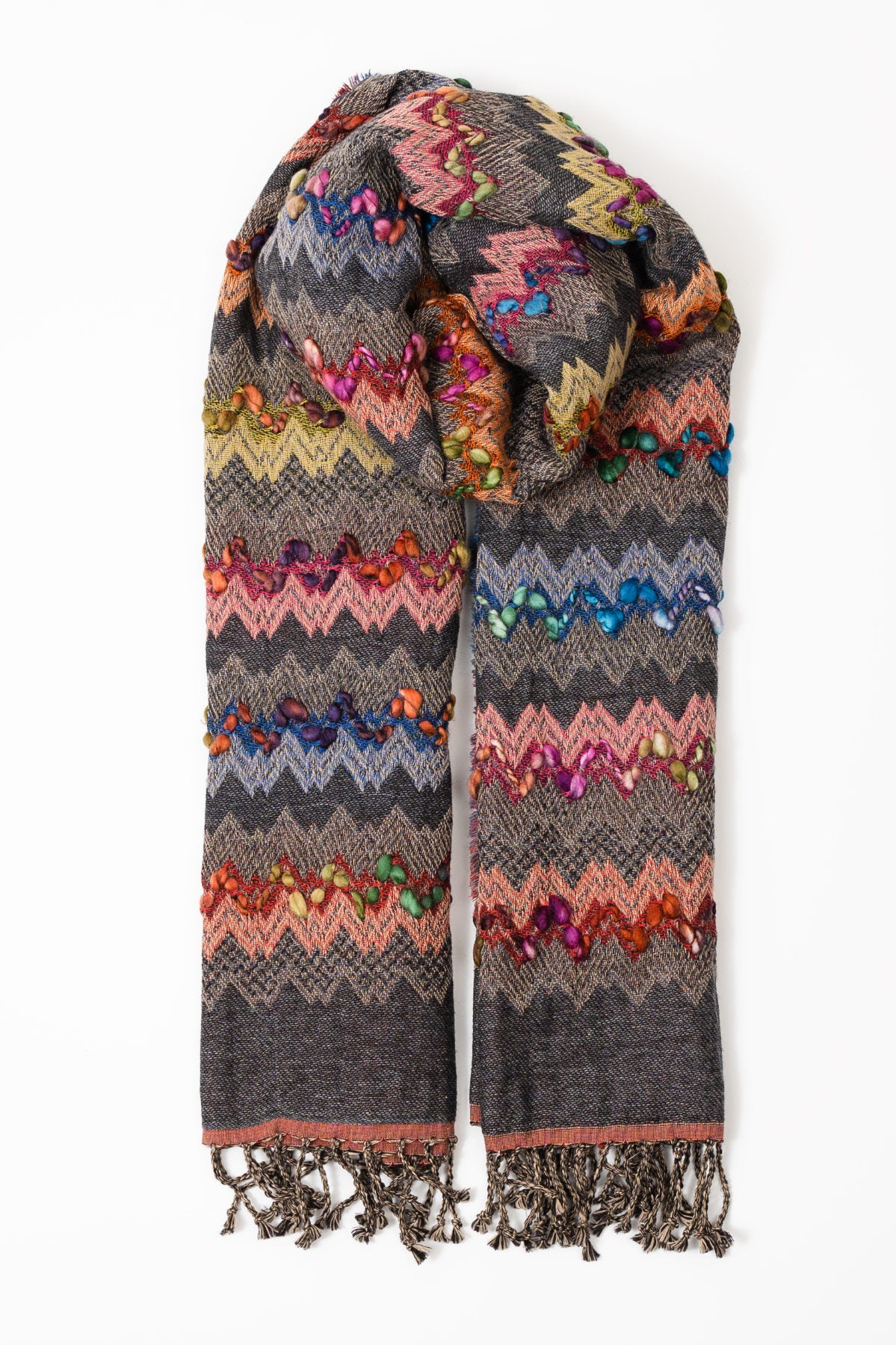 Weave mix scarf, Multicolour
