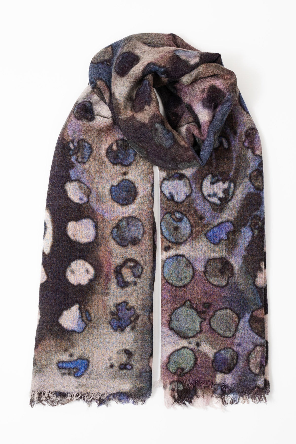 Soft bubbles scarf, Purple