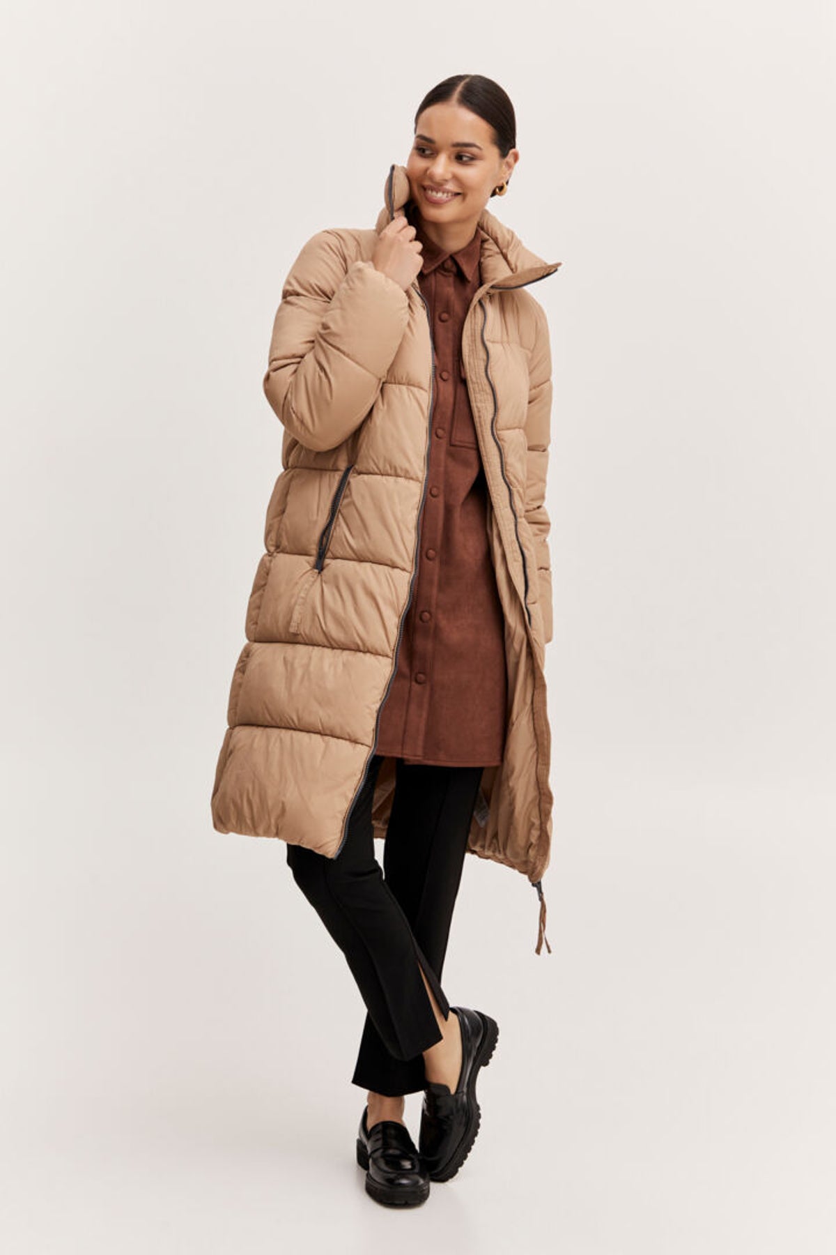 Bomina puffy coat, tan
