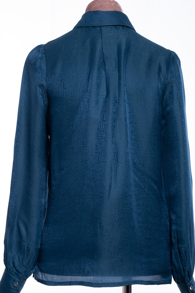 Mya silky shirt, teal