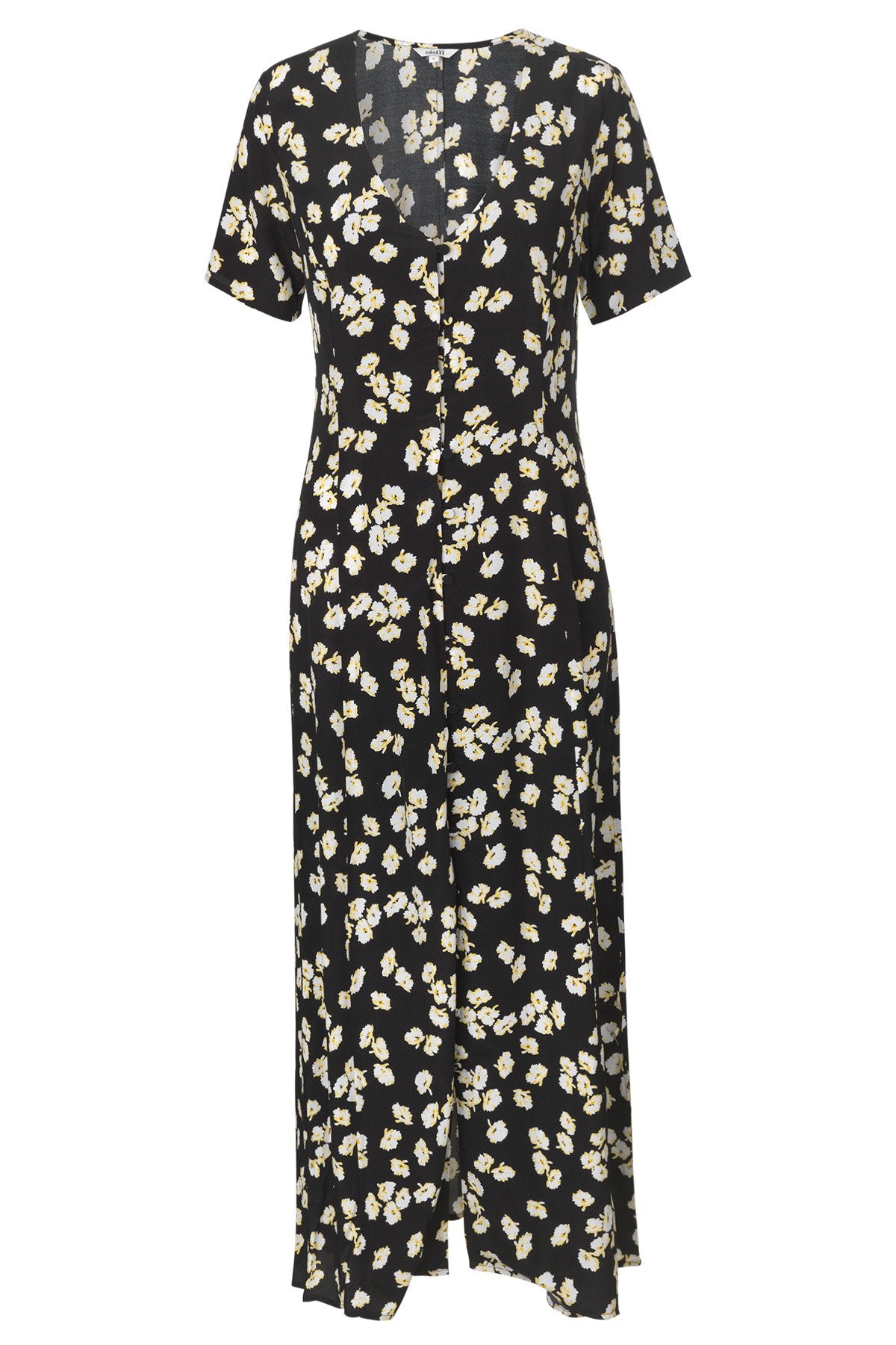 mbyM Rossie floral print maxi dress, black, front view