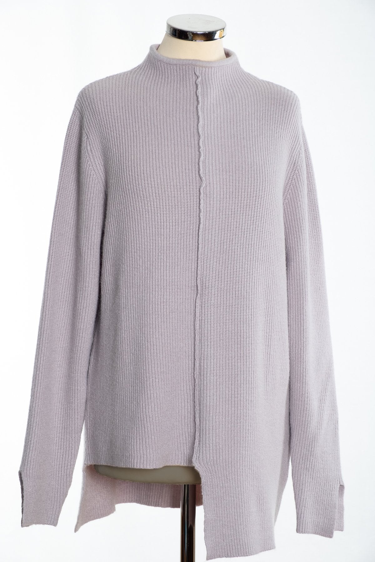 Joss turtle neck jumper, silver, front view