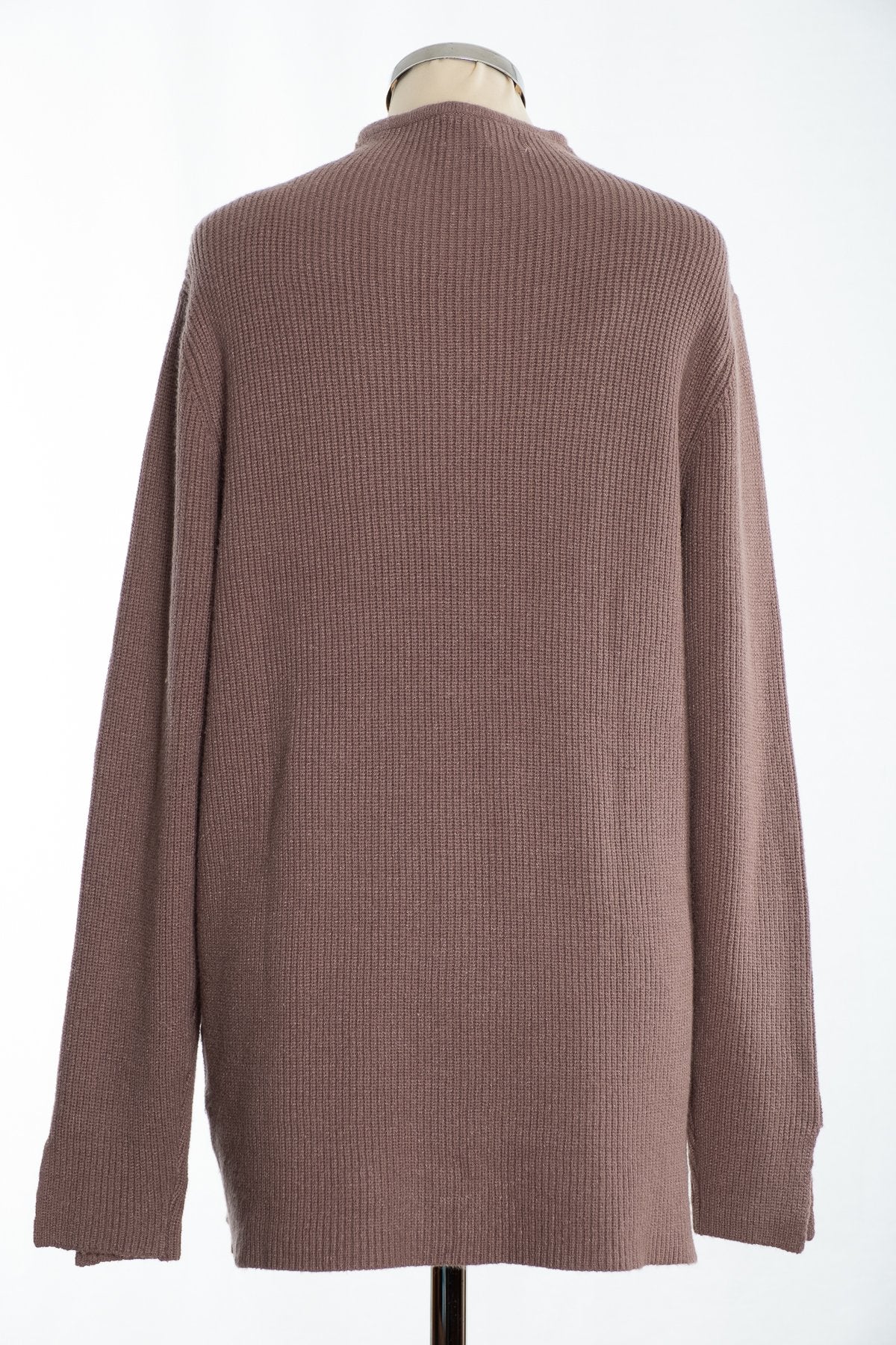 Joss turtle neck jumper, mink, rear view