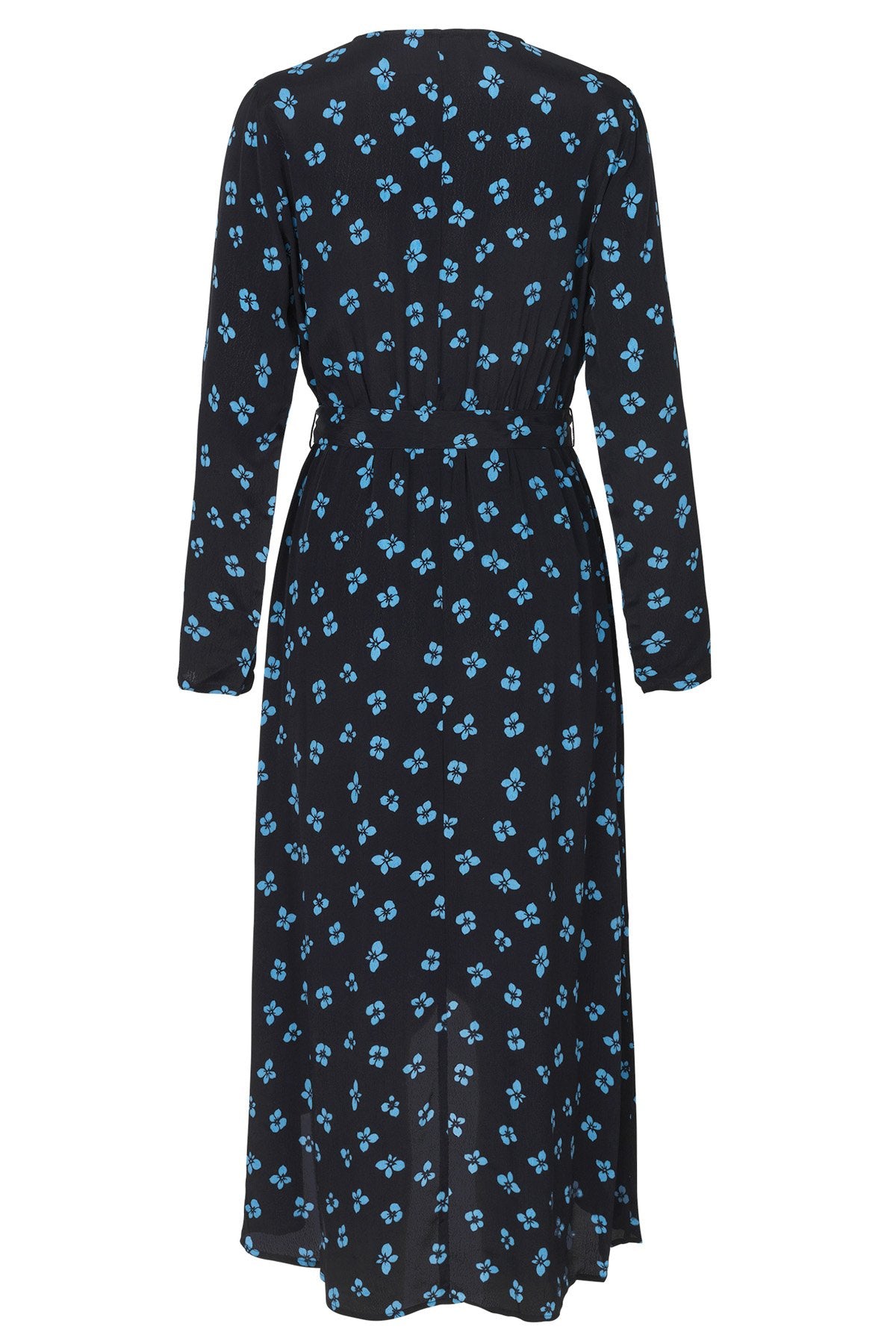 mbyM Fenella faux wrap dress, black, rear view