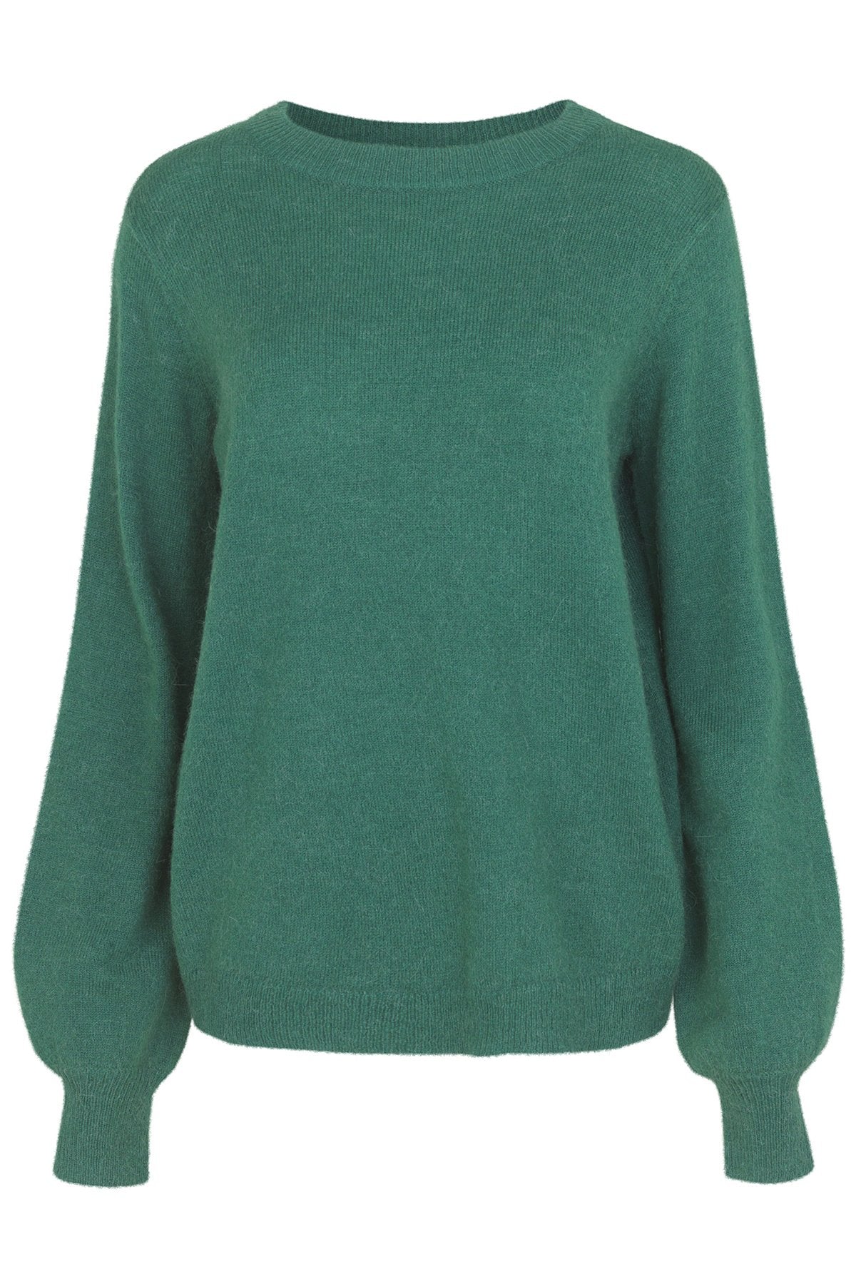 mbyM Helanor alpaca jumper, green, front view