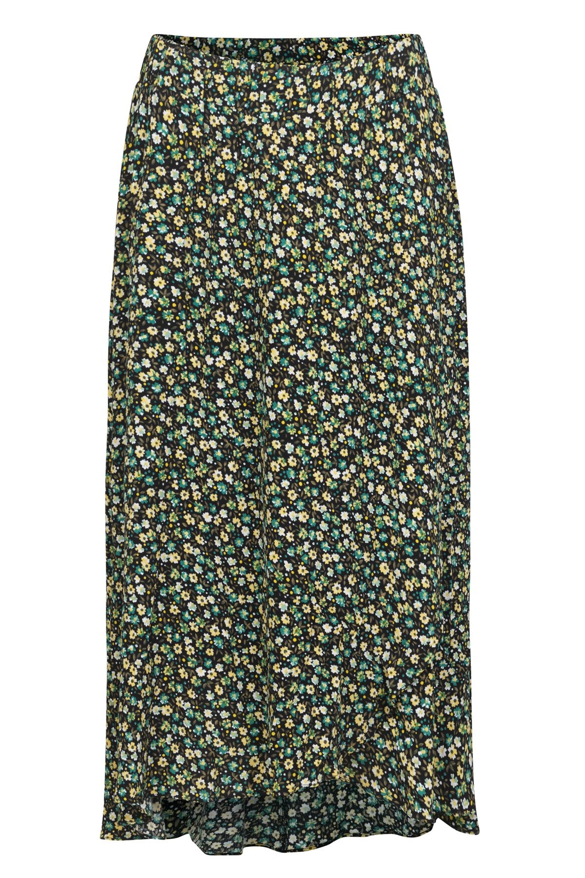 mbyM Felisha faux wrap skirt, black, front view