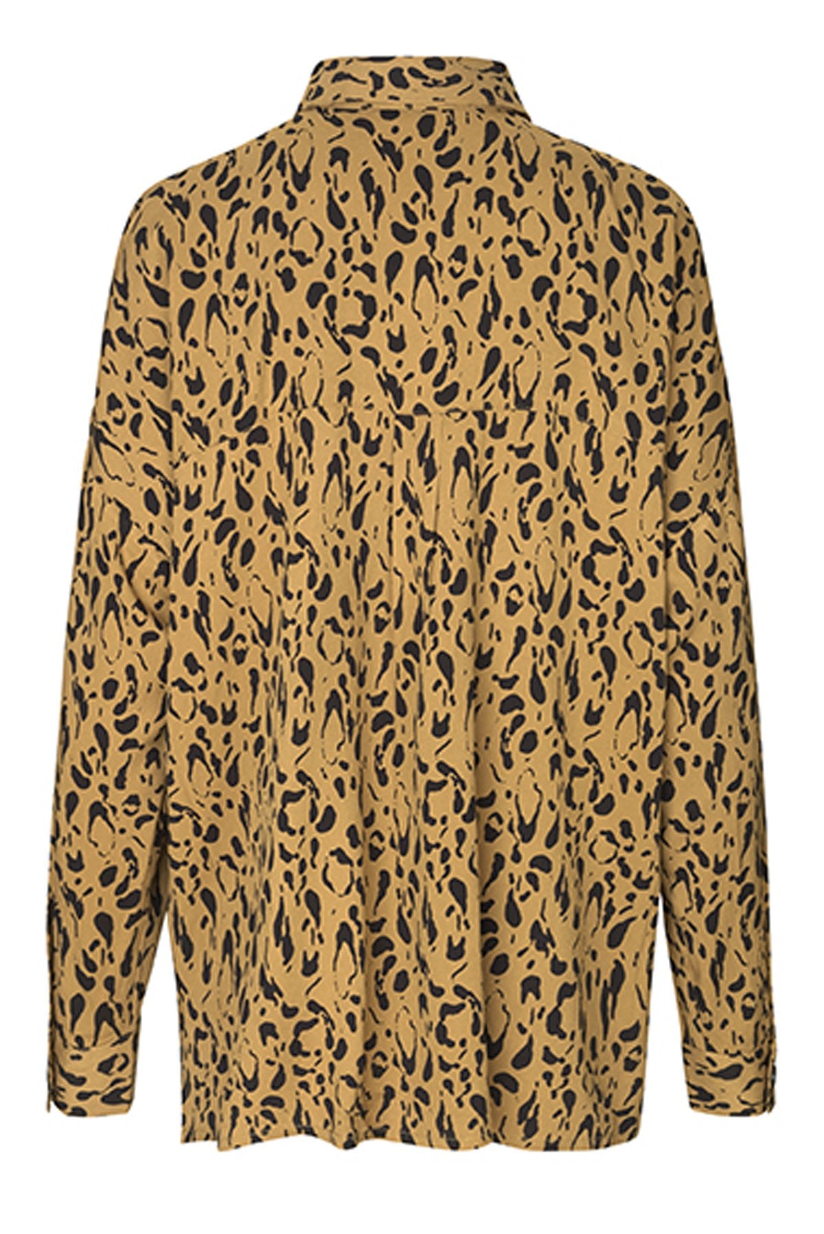 mbyM Kida utility style shirt, brown, rear view