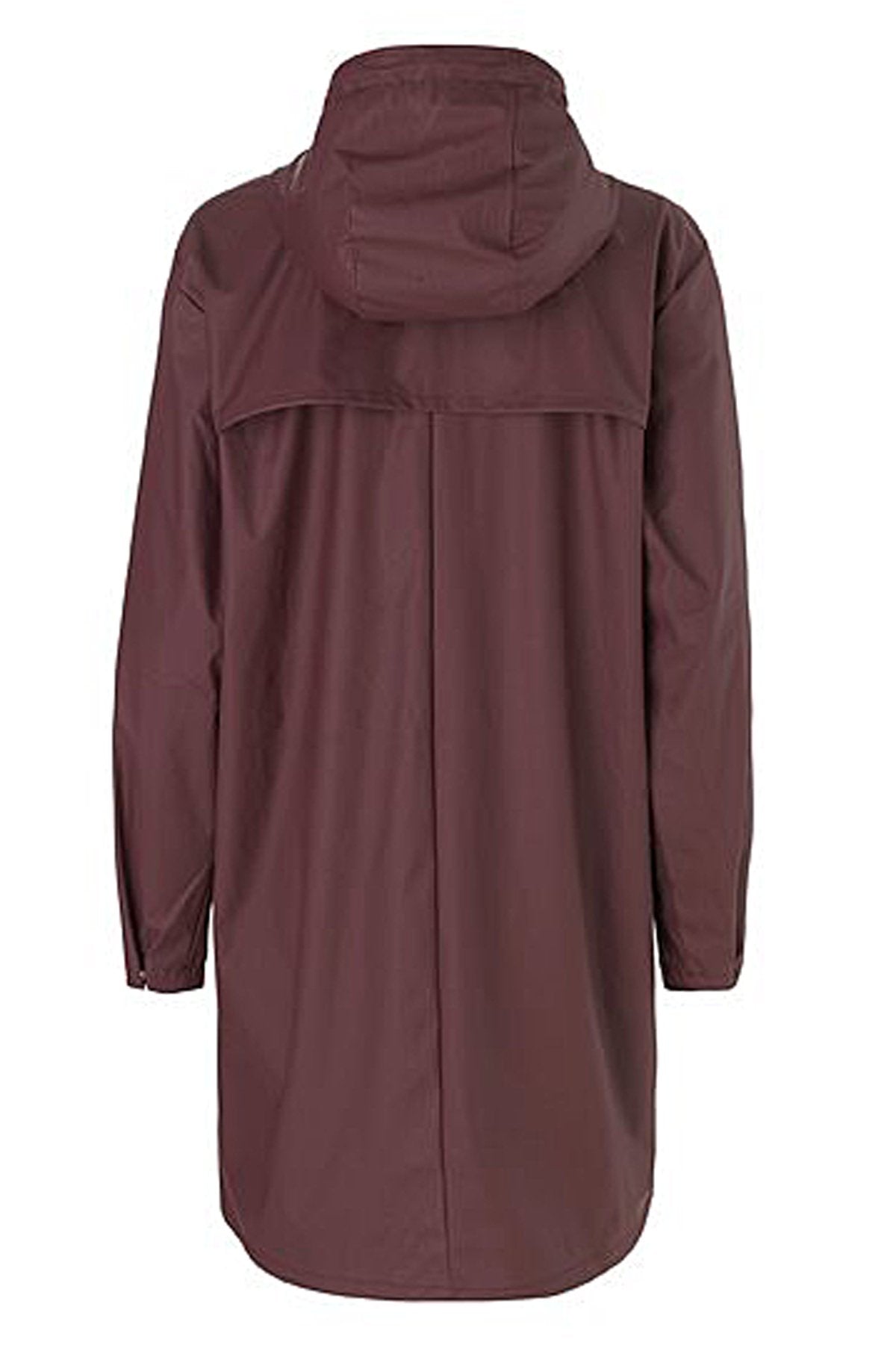 mbyM Fabiola waterproof raincoat, wine, rear view