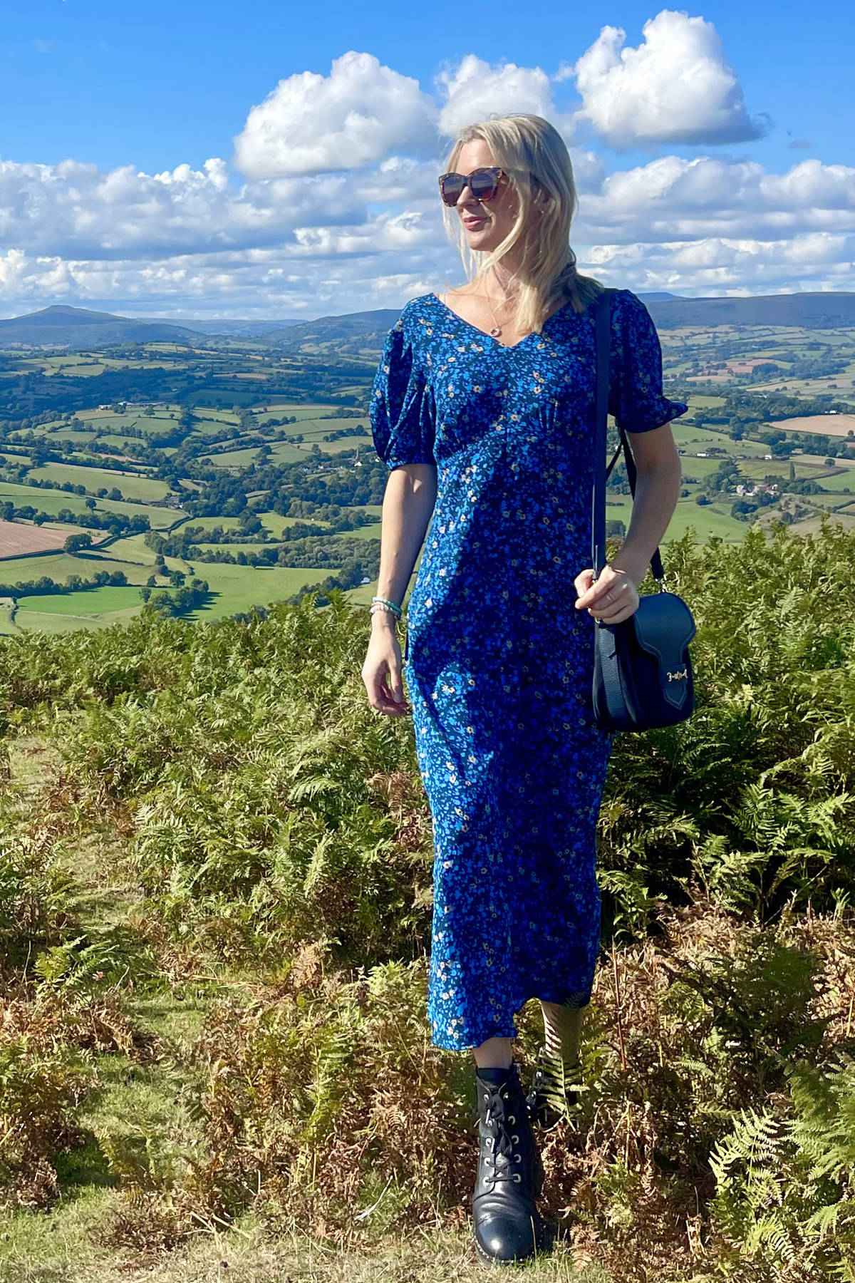 Flouri vintage dress, French blue