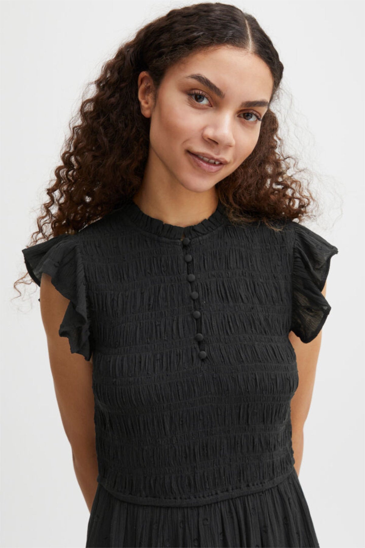 Felice smock dress, black