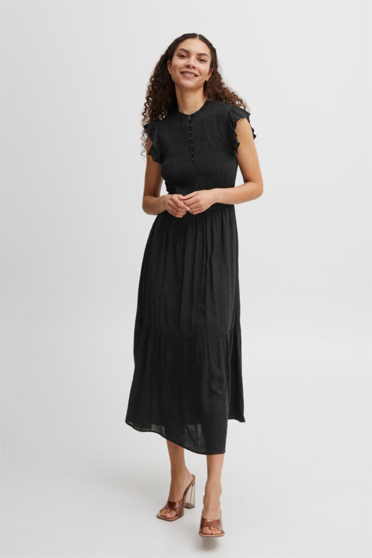 Felice smock dress, black