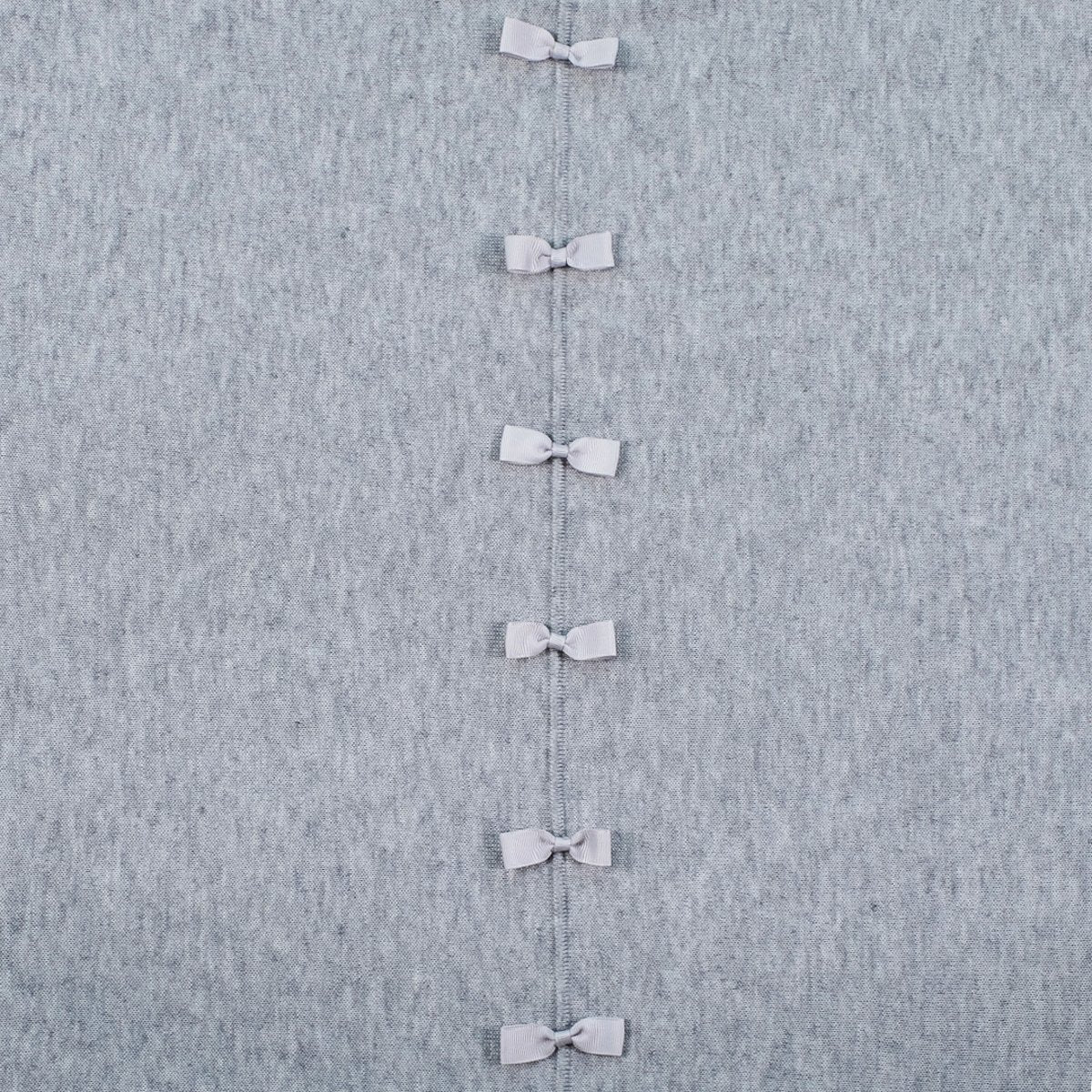 Ginger Toby bow back jumper, silver, detail view