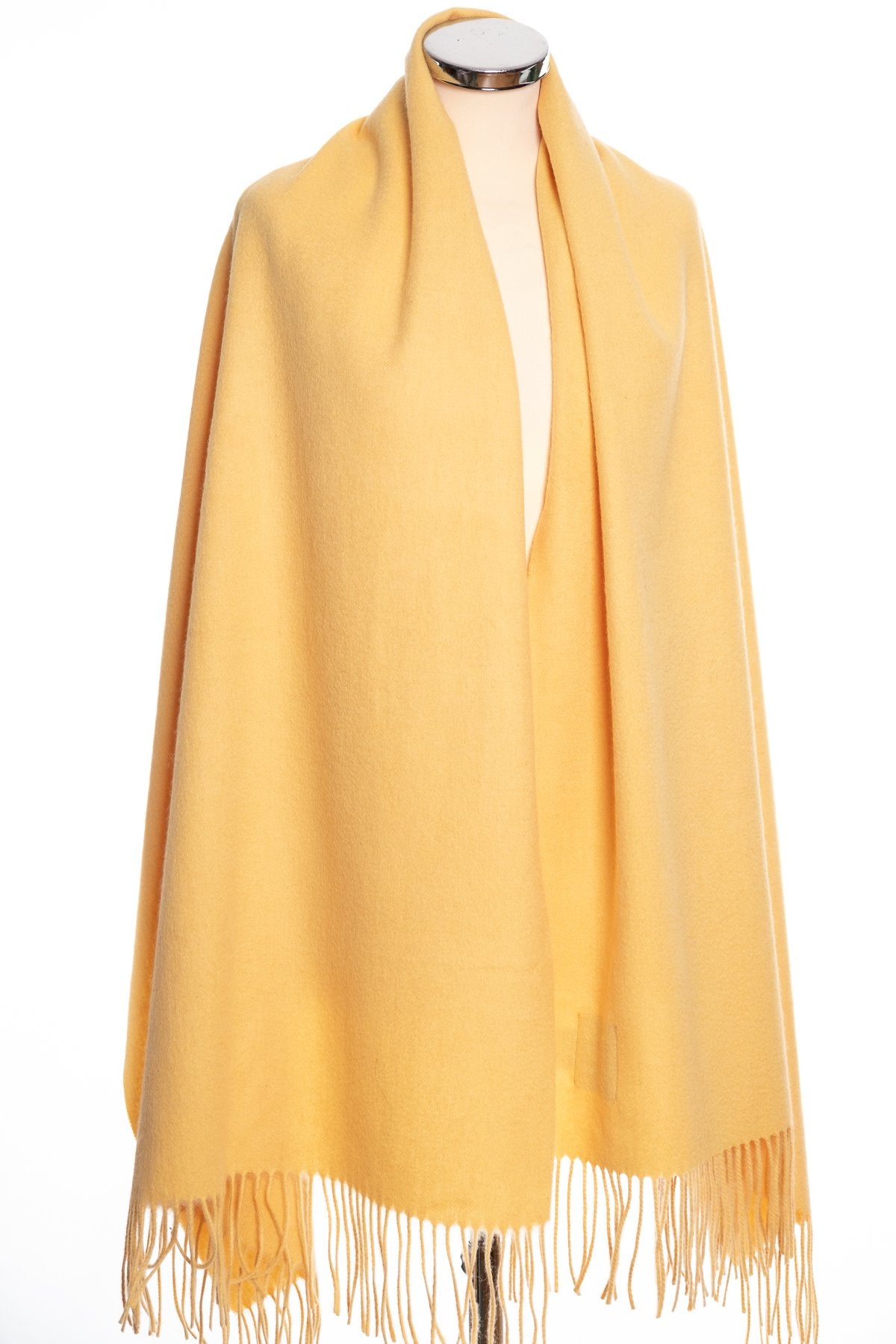 mbyM lambswool stole, primrose, throw view